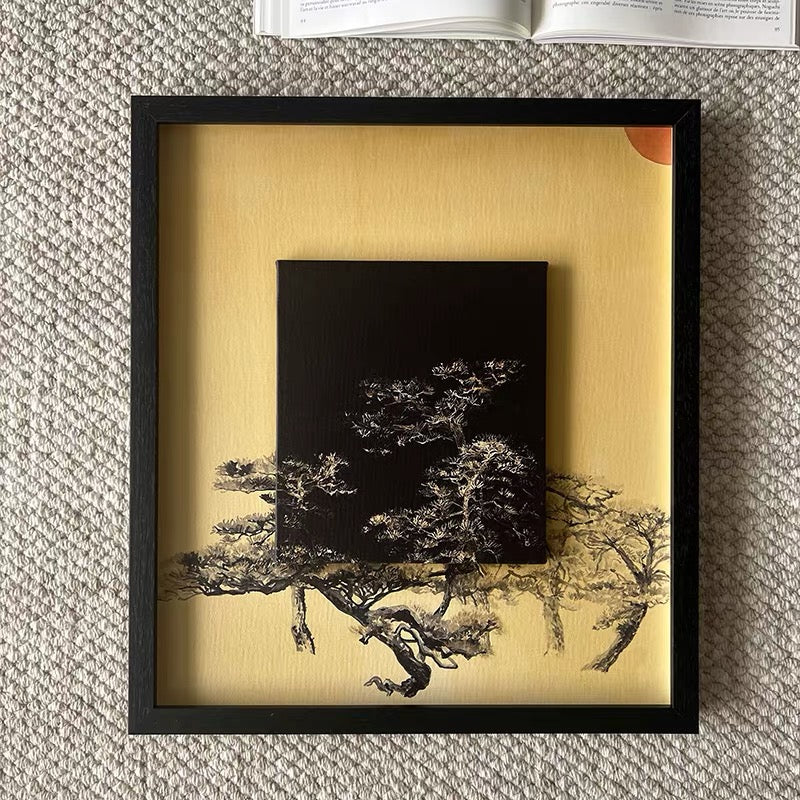 Rising Sun and Ancient Pine Relief Artwork