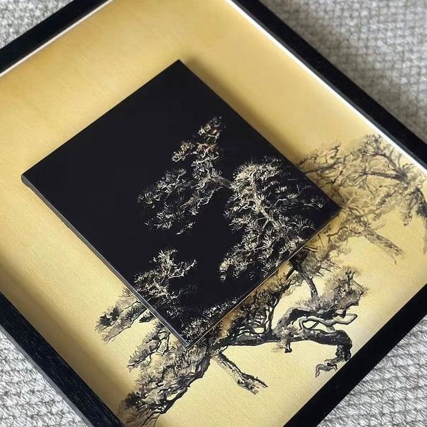 Rising Sun and Ancient Pine Relief Artwork