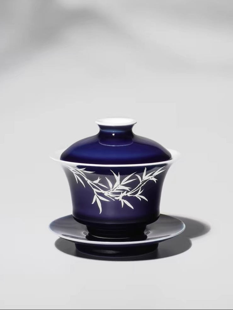 Imperial Blue Bamboo Gaiwan