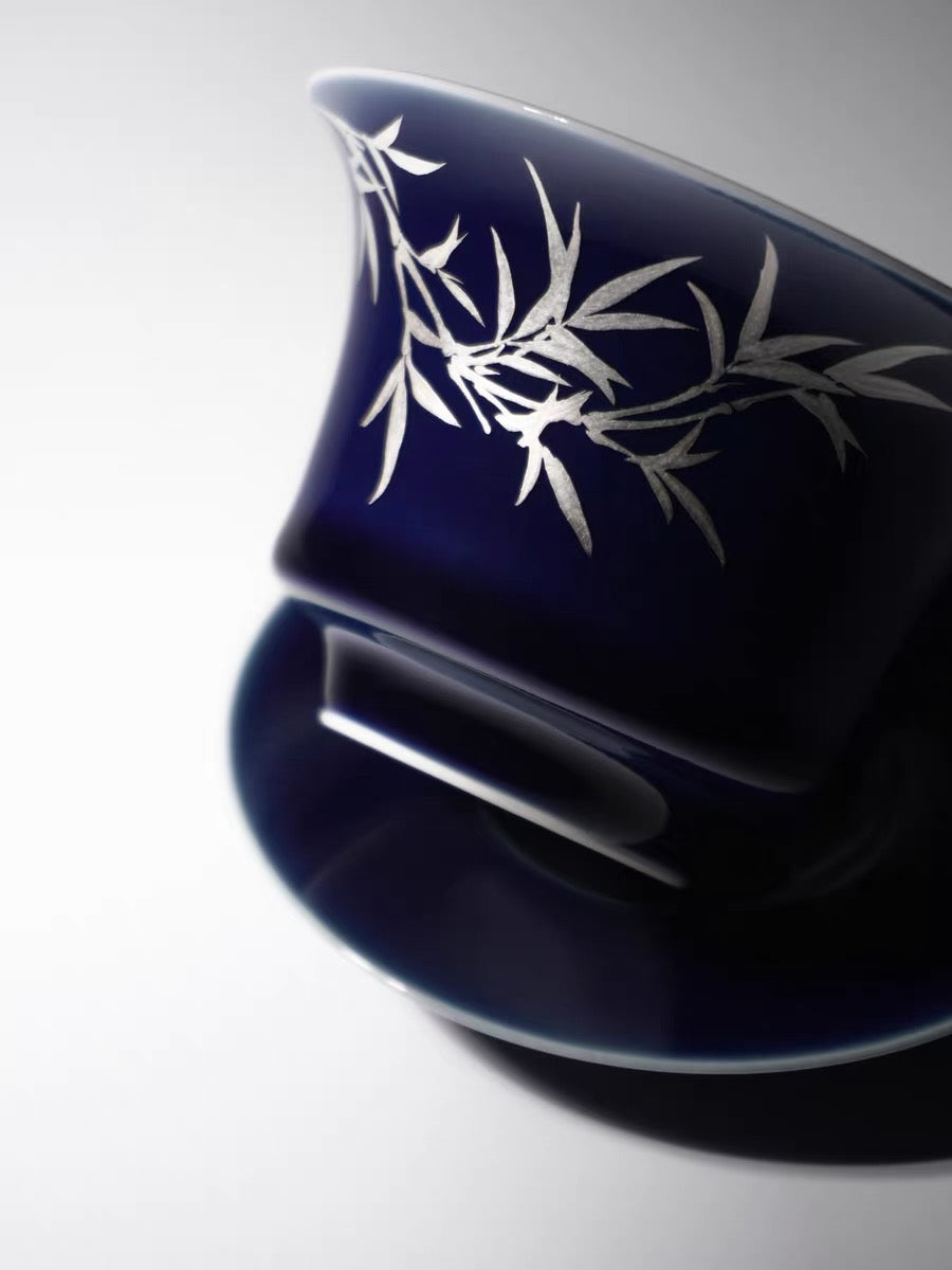 Imperial Blue Bamboo Gaiwan