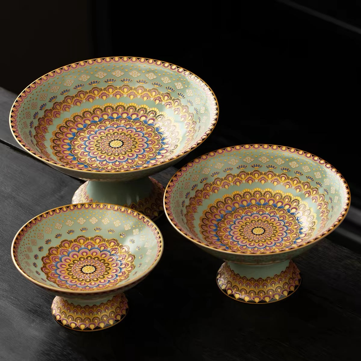 Lotus Pedestal Tea Pastry Stand