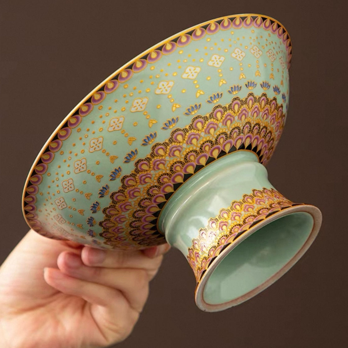 Lotus Pedestal Tea Pastry Stand