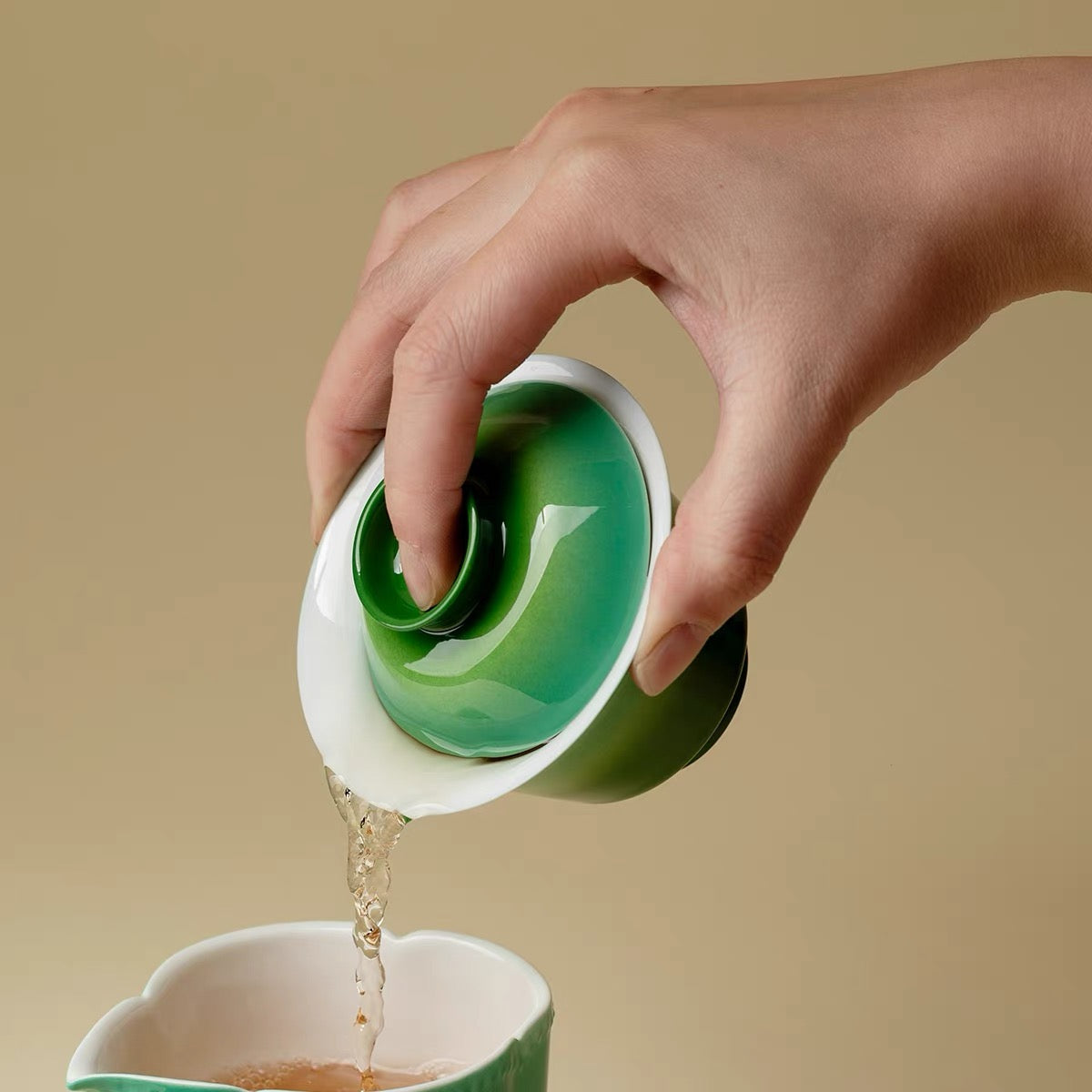 Dehua Imperial Jade Gradient Gaiwan