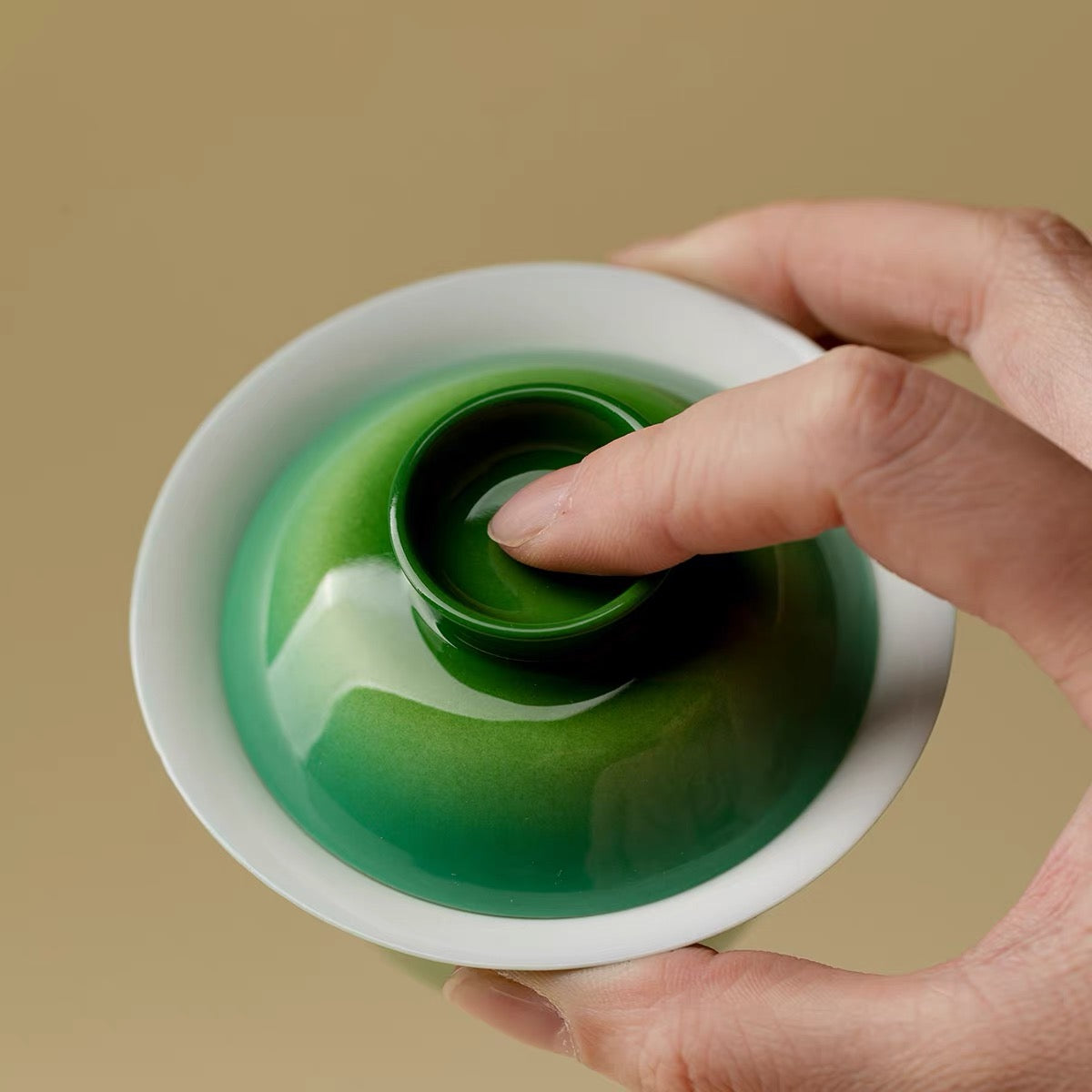 Dehua Imperial Jade Gradient Gaiwan