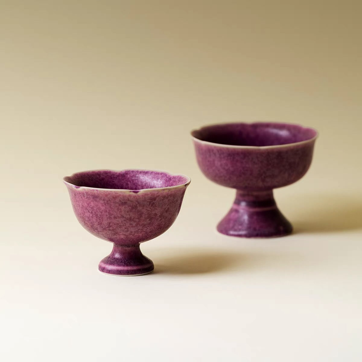 Amethyst Frost Kiln-Transmutation Tea Cup