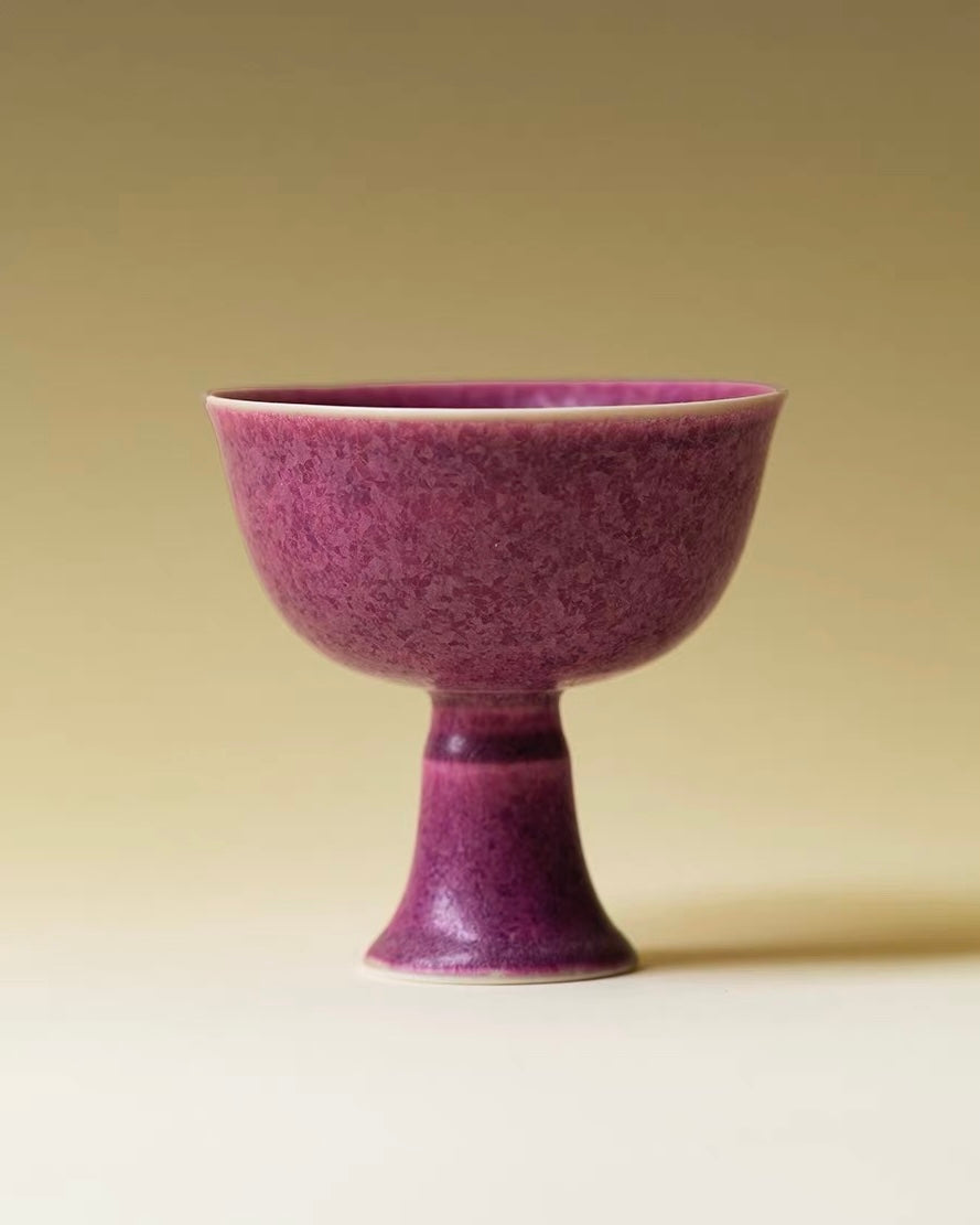 Amethyst Frost Kiln-Transmutation Tea Cup