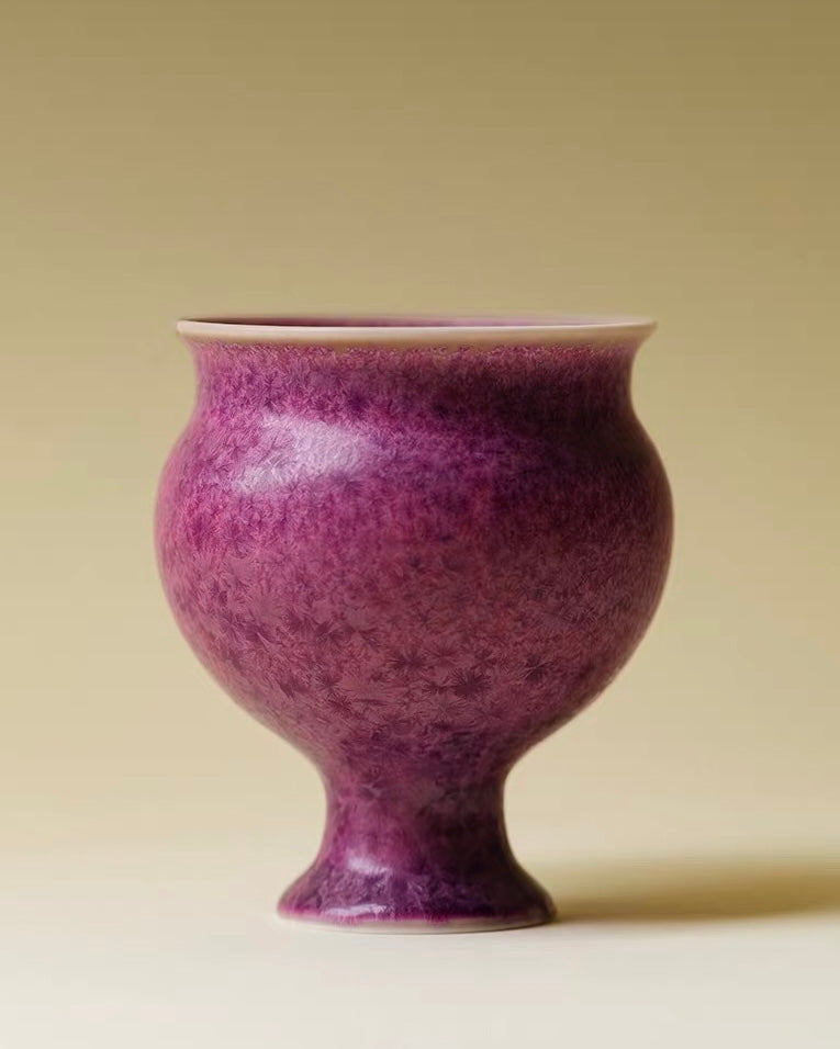 Amethyst Frost Kiln-Transmutation Tea Cup