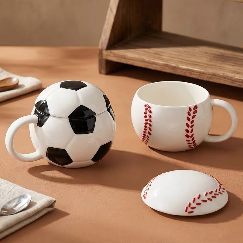 Creative Sports Ceramic Mug — Football and Baseball Edition