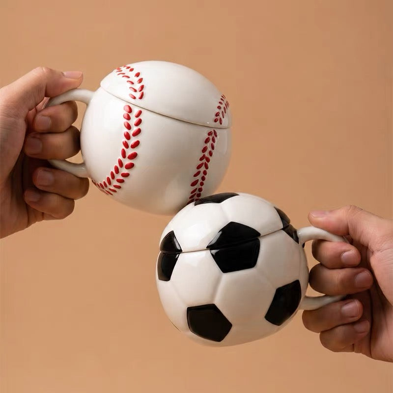 Creative Sports Ceramic Mug — Football and Baseball Edition