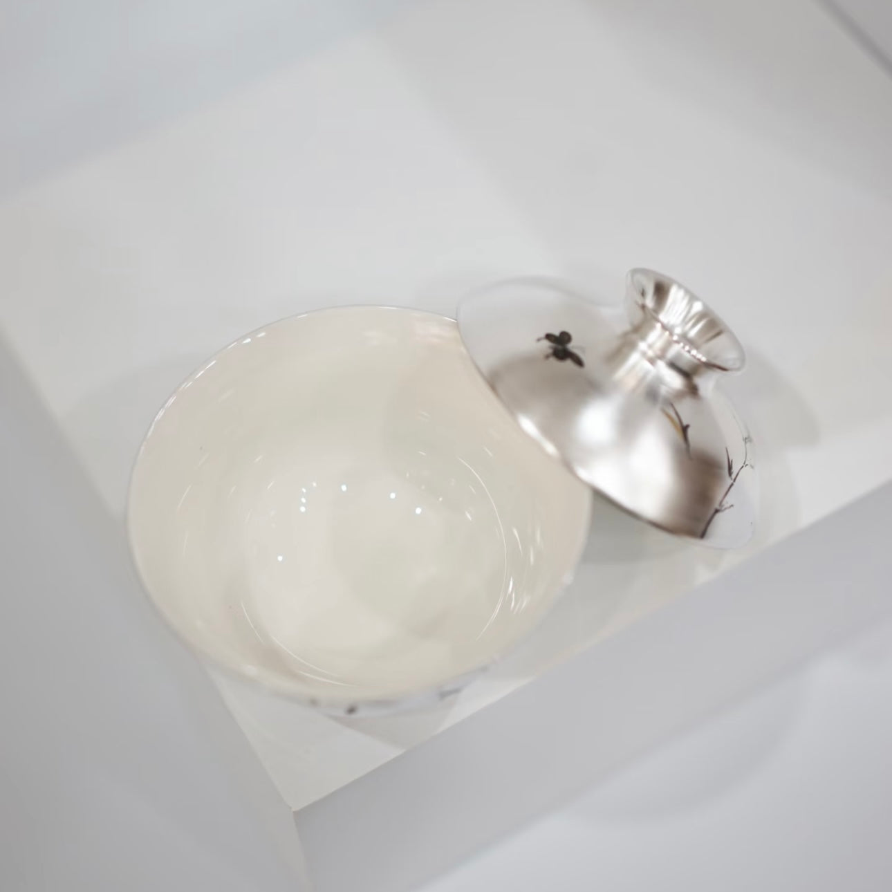 Handmade Silver-Gilded Bamboo Gaiwan