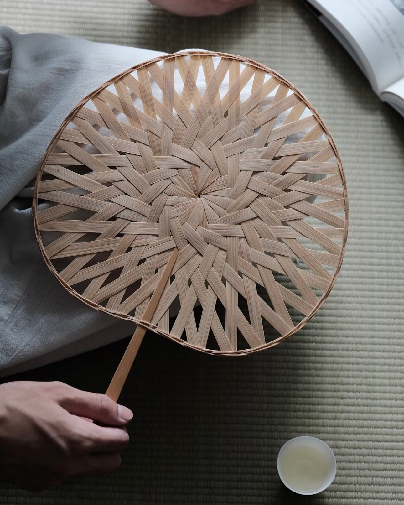 Handwoven Nan Bamboo Scholar Fan