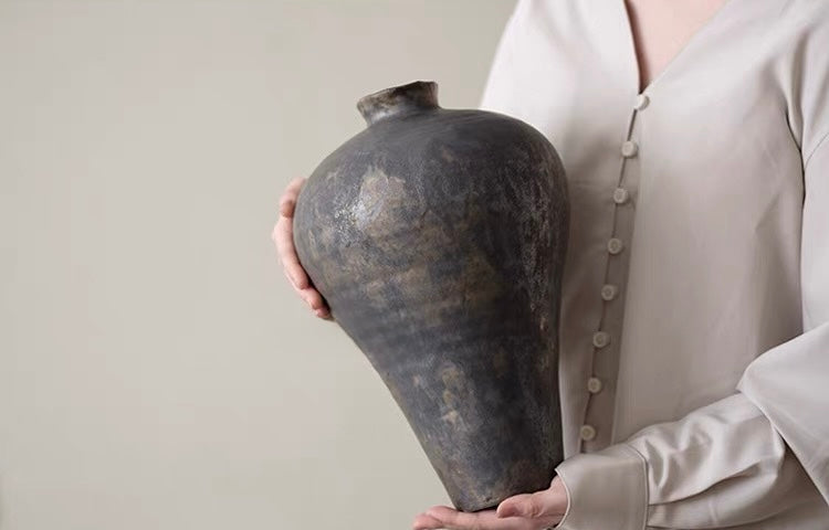Handcrafted Wabi-Sabi Statement Vase