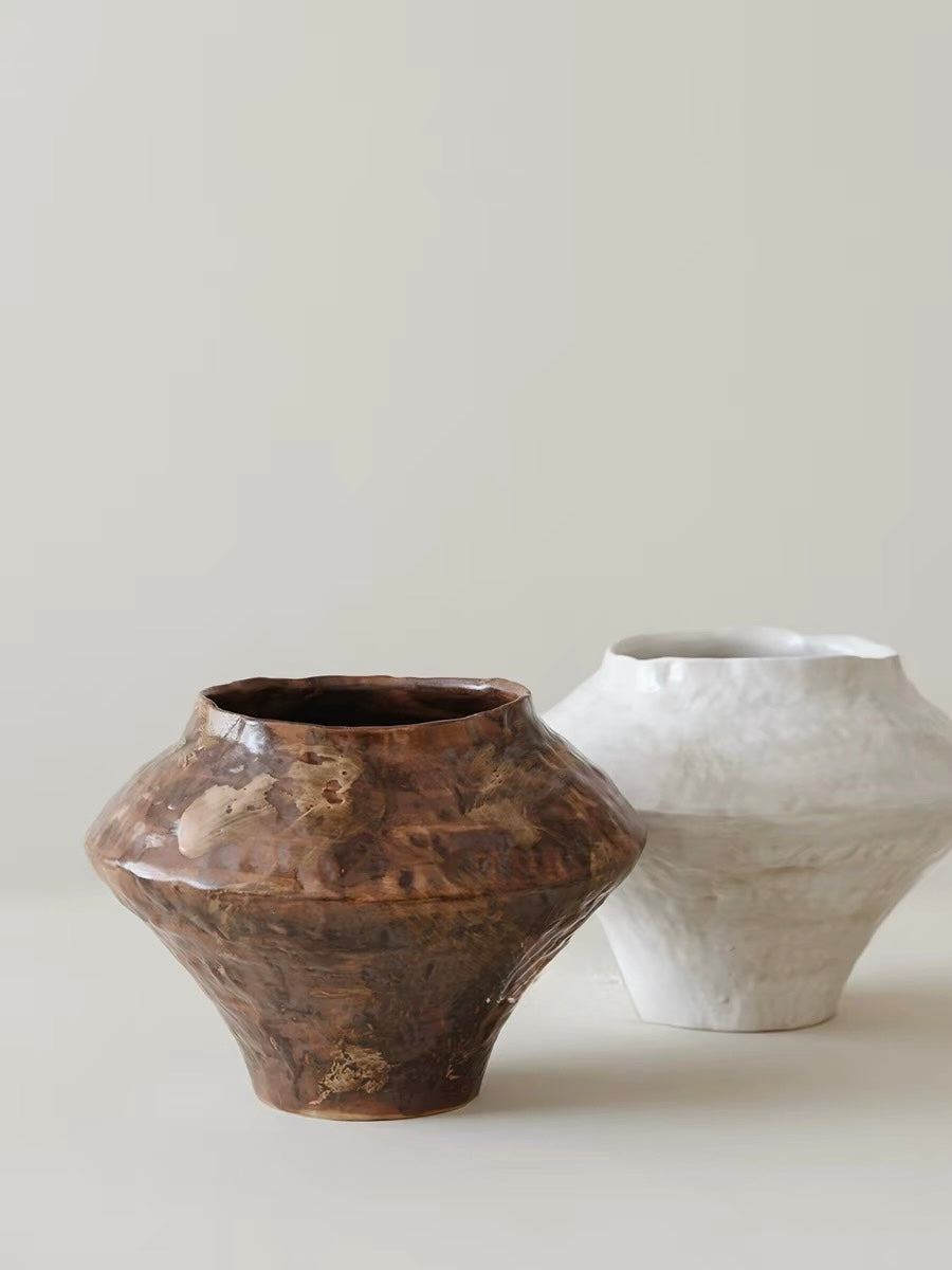 Handcrafted Wabi-Sabi Ceramic Jar