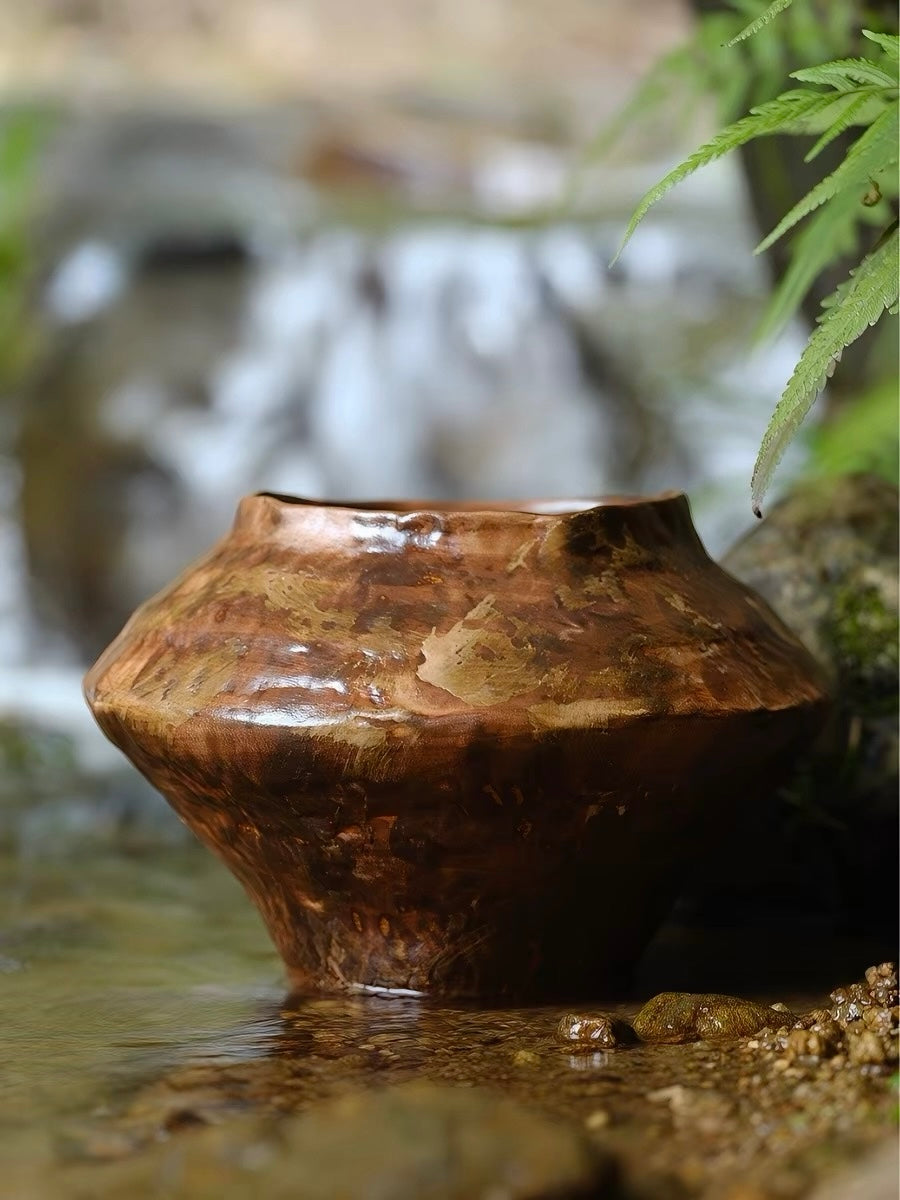 Handcrafted Wabi-Sabi Ceramic Jar