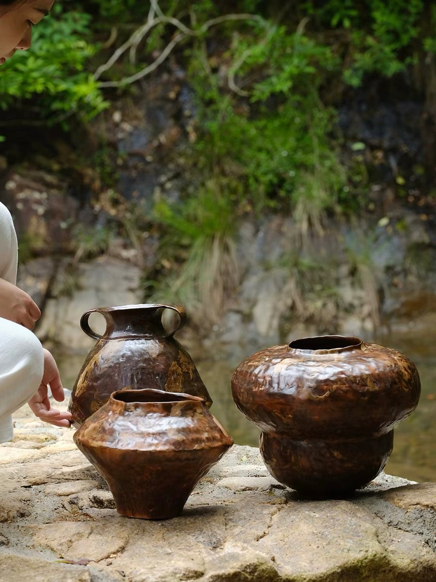 Handcrafted Wabi-Sabi Ceramic Jar