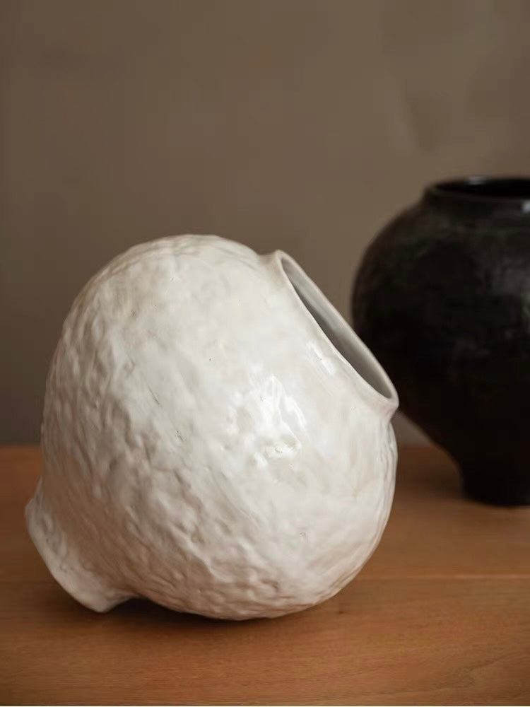 Handcrafted Wabi-Sabi Ceramic Jar