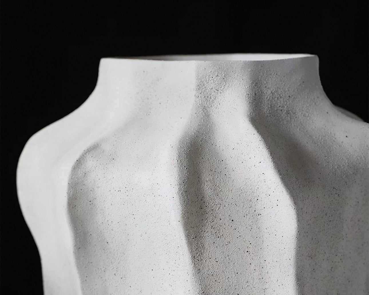 Handcrafted Irregular Textured Wabi-Sabi Art Vase