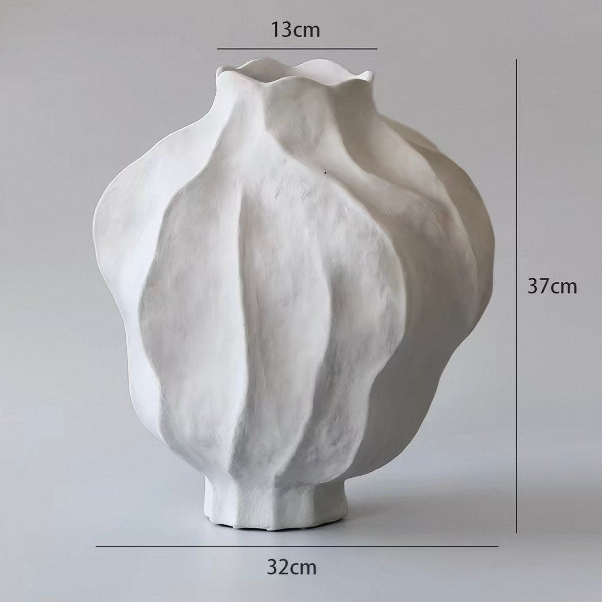 Handcrafted Irregular Textured Wabi-Sabi Art Vase