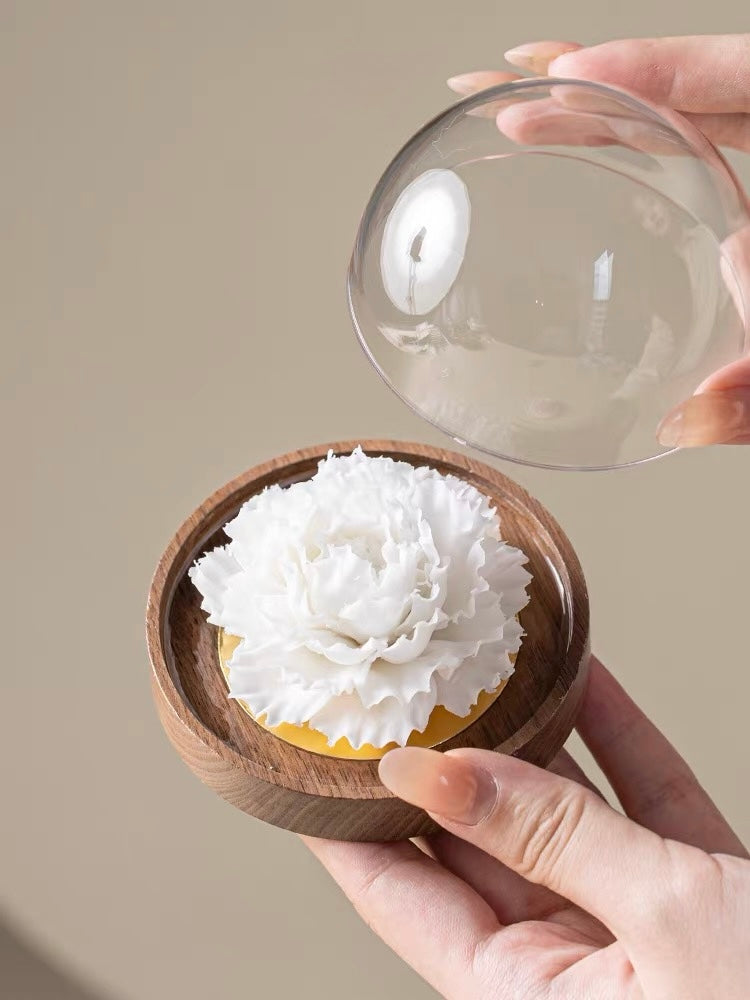 Handcrafted Dehua Blanc de Chine Carnation Incense Holder – A Bloom of Everlasting Grace