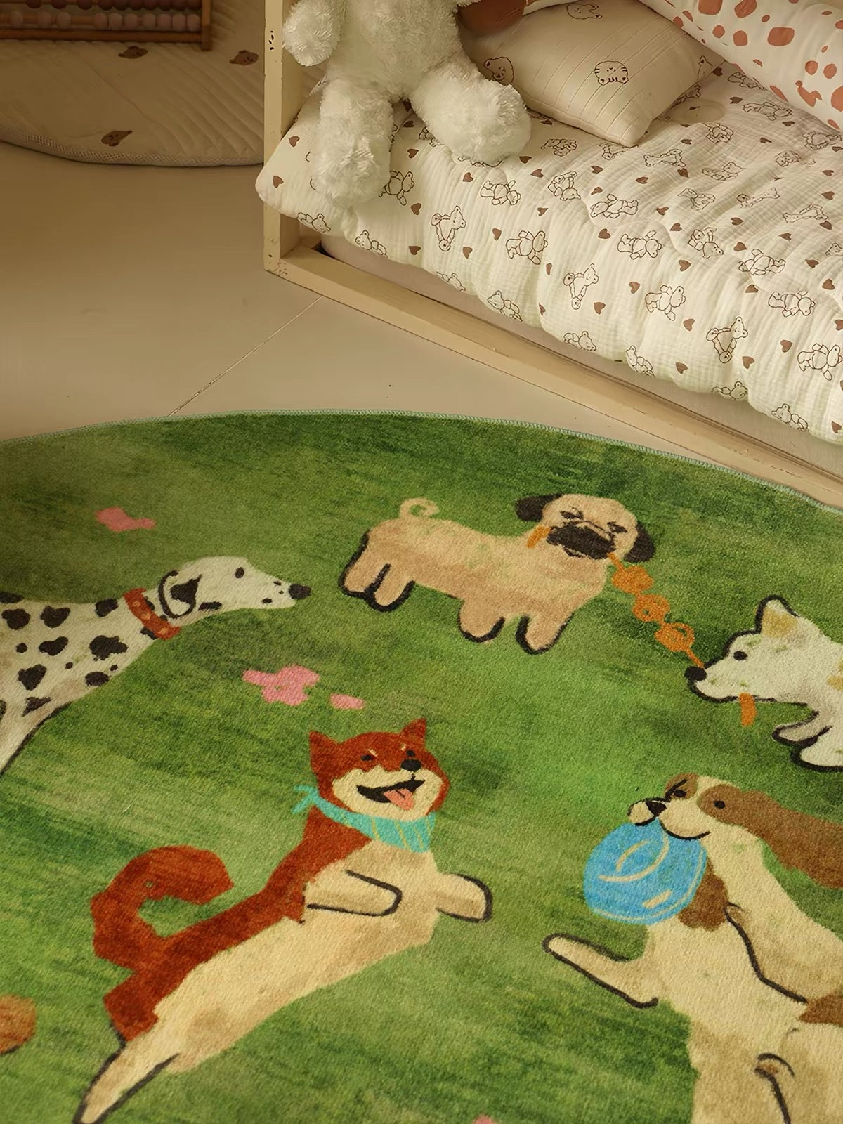 Dopamine Puppy Round Rug – Playful Comfort for Modern Living