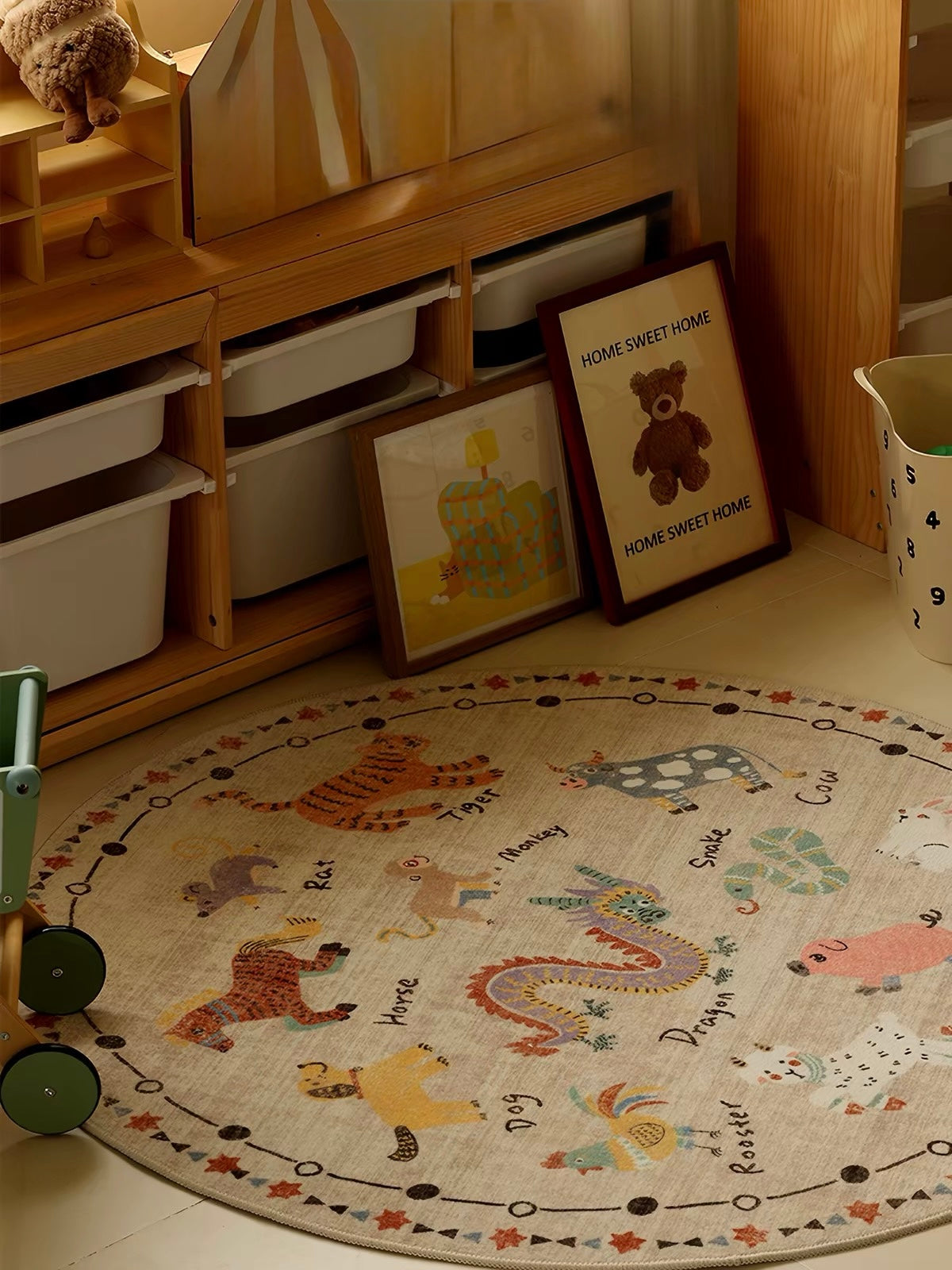 Chinese Zodiac Round Rug – A Playful Celebration of Luck and Imagination