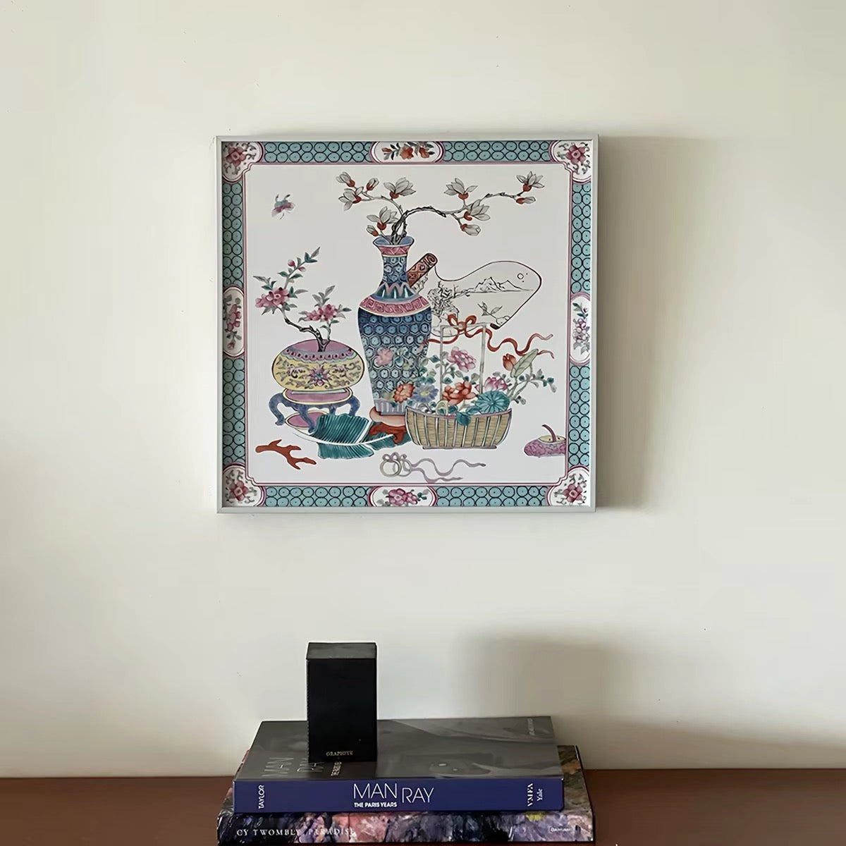 Vintage Oriental Collection Wall Art – "Prosperity Vase" and "Butterflies Among Blossoms"