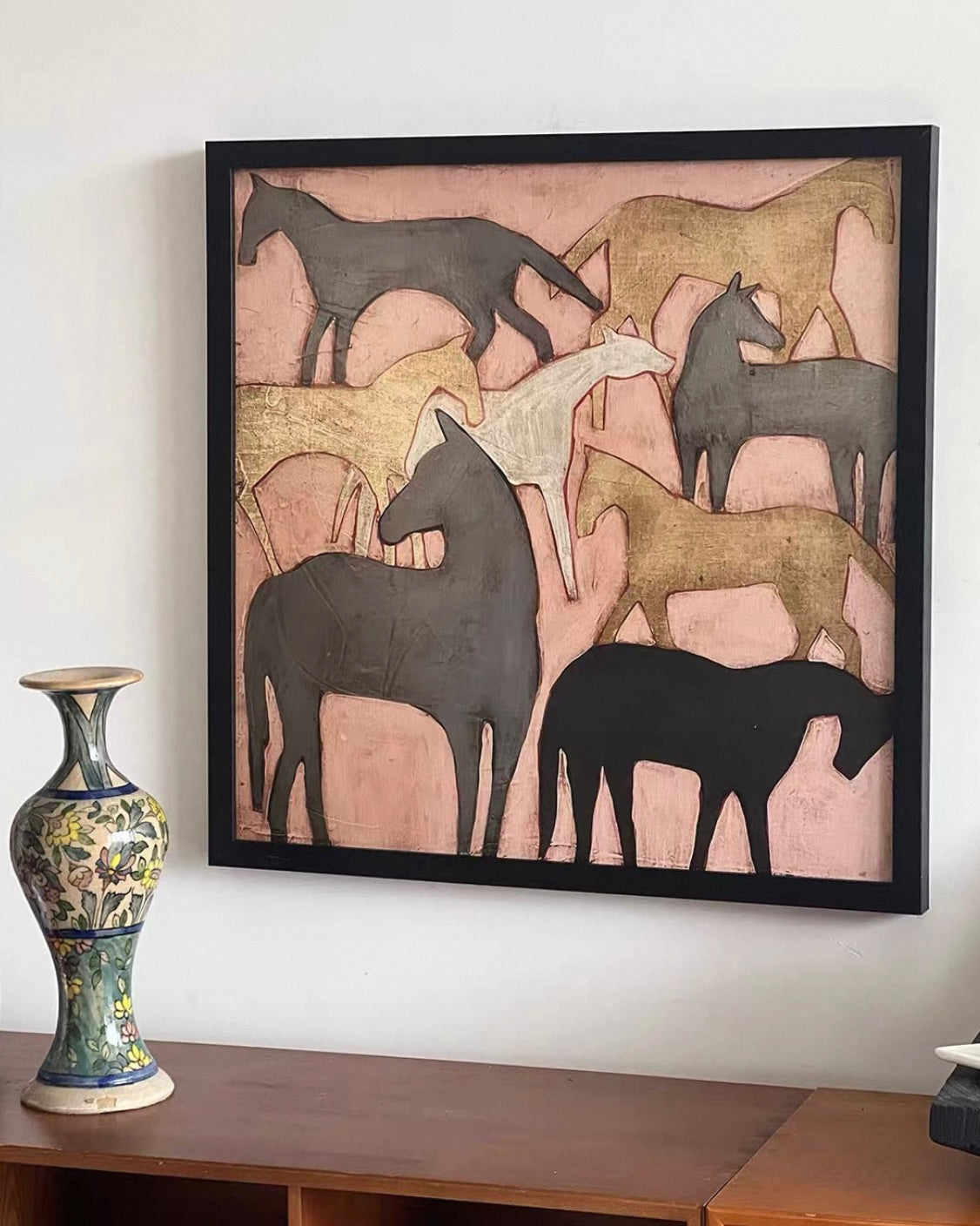 Modern Equestrian Wall Art – Pink Horizon | Museum Giclée Canvas Print