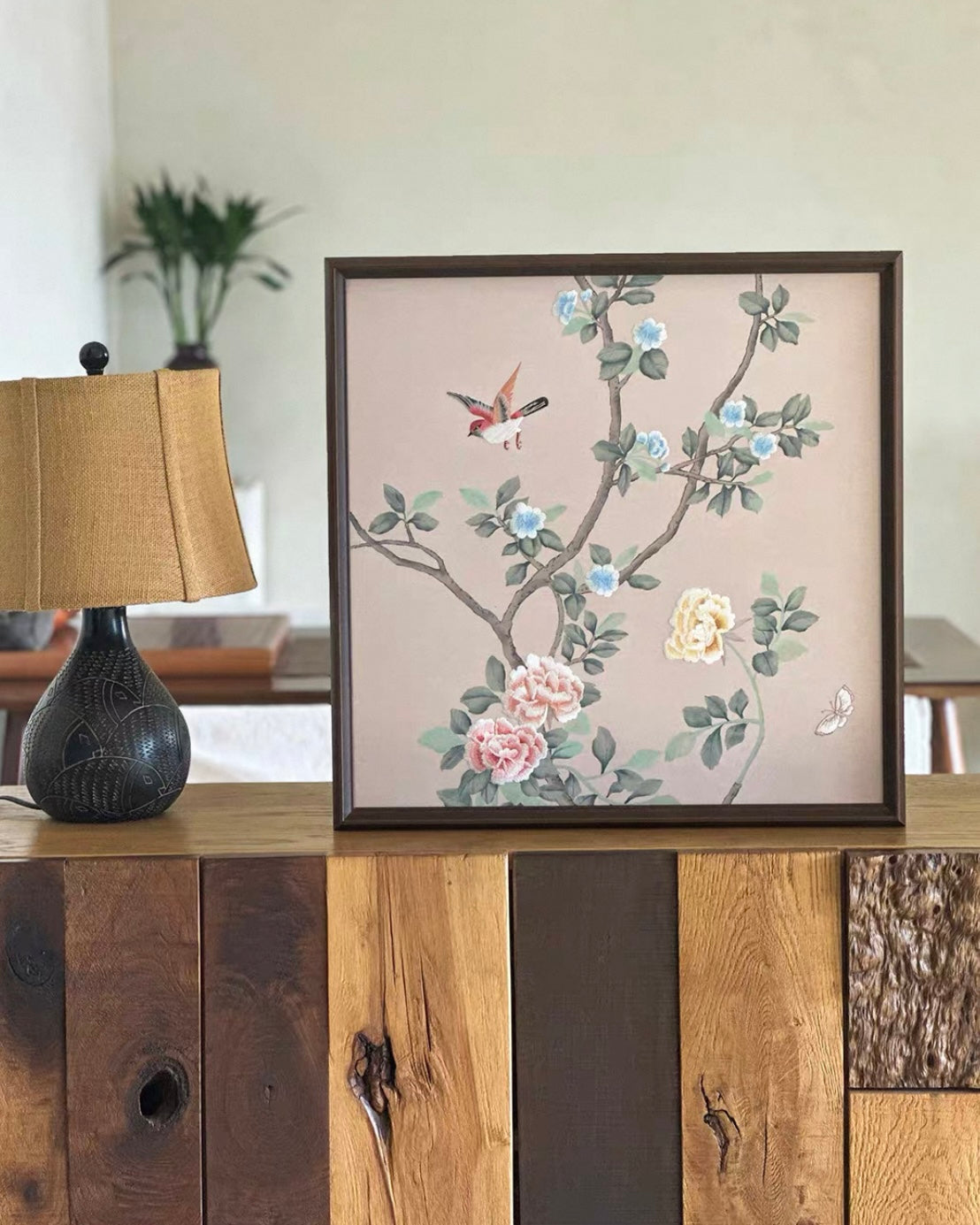 "Flowers and Birds of Prosperity" Embroidered Wall Art – A Timeless Blessing of Fortune and Elegance