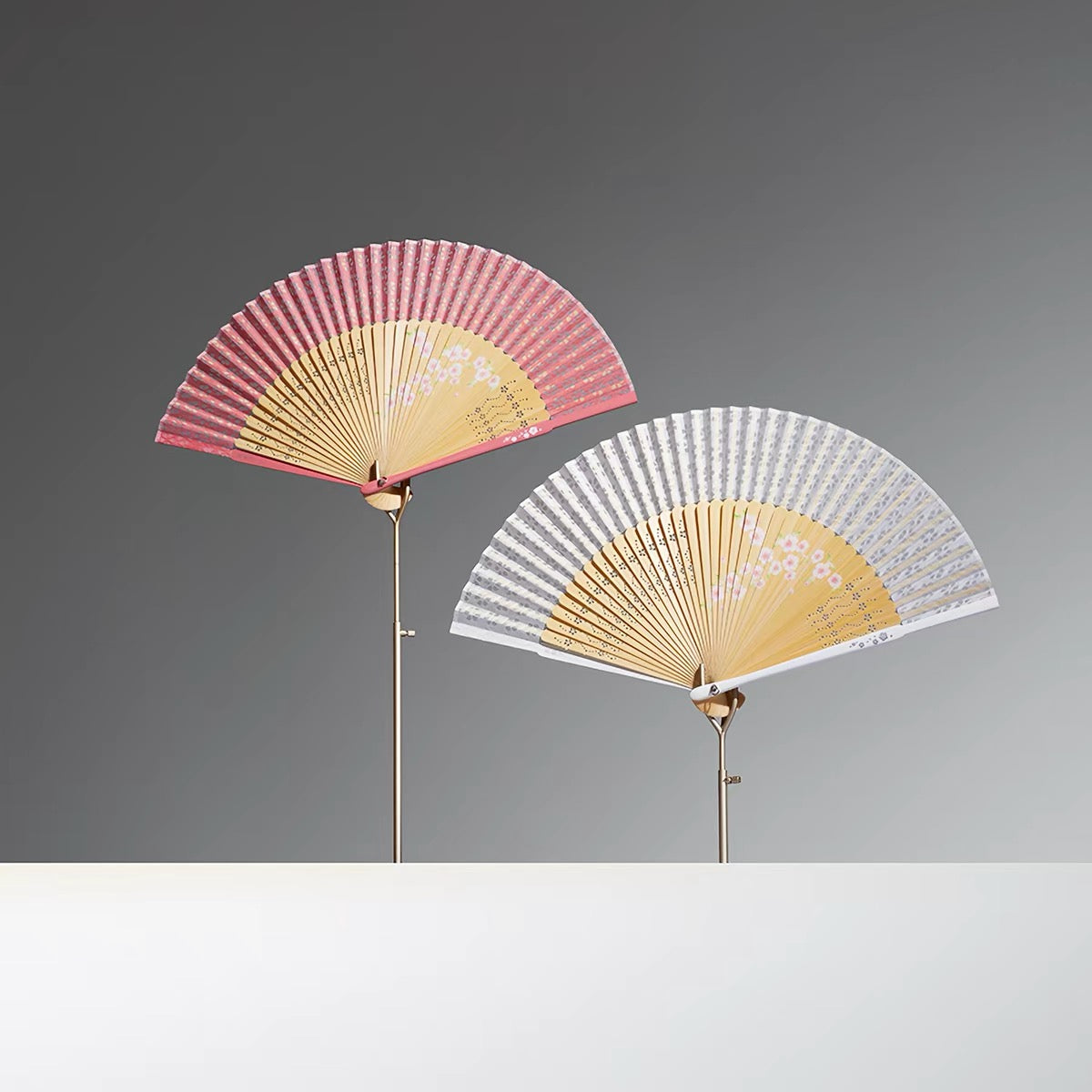 Snow Plum Blossom Folding Fan Collection – Handcrafted Silk Fan | Oriental Heritage Gift