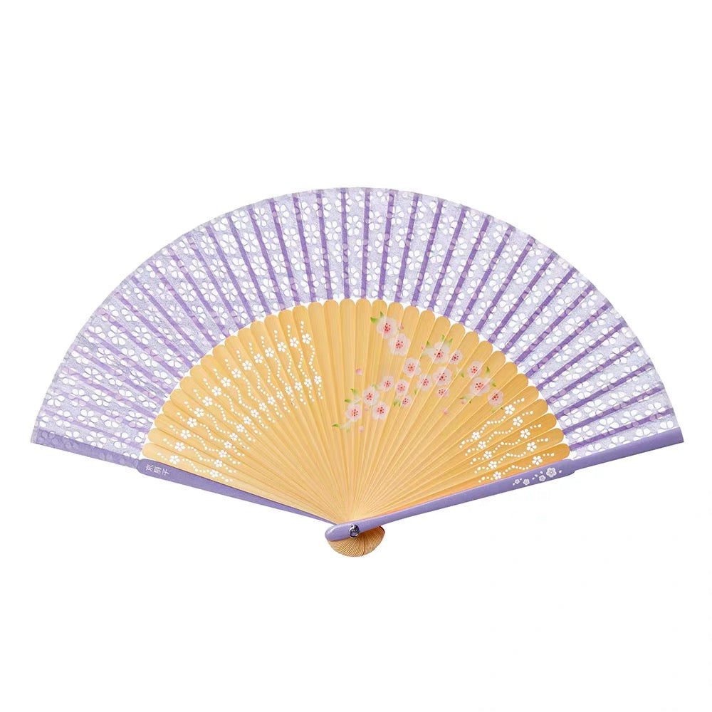Snow Plum Blossom Folding Fan Collection – Handcrafted Silk Fan | Oriental Heritage Gift