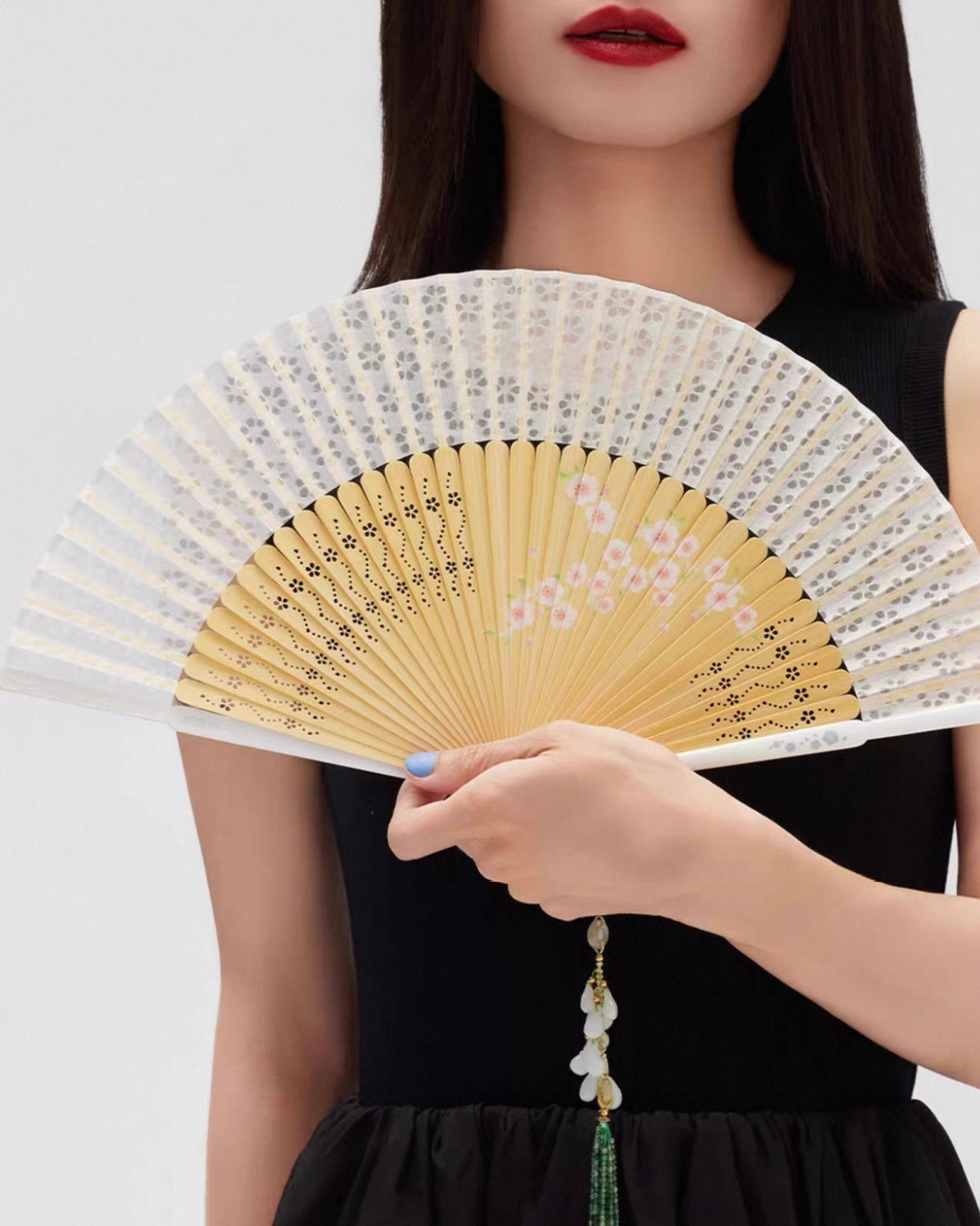Snow Plum Blossom Folding Fan Collection – Handcrafted Silk Fan | Oriental Heritage Gift