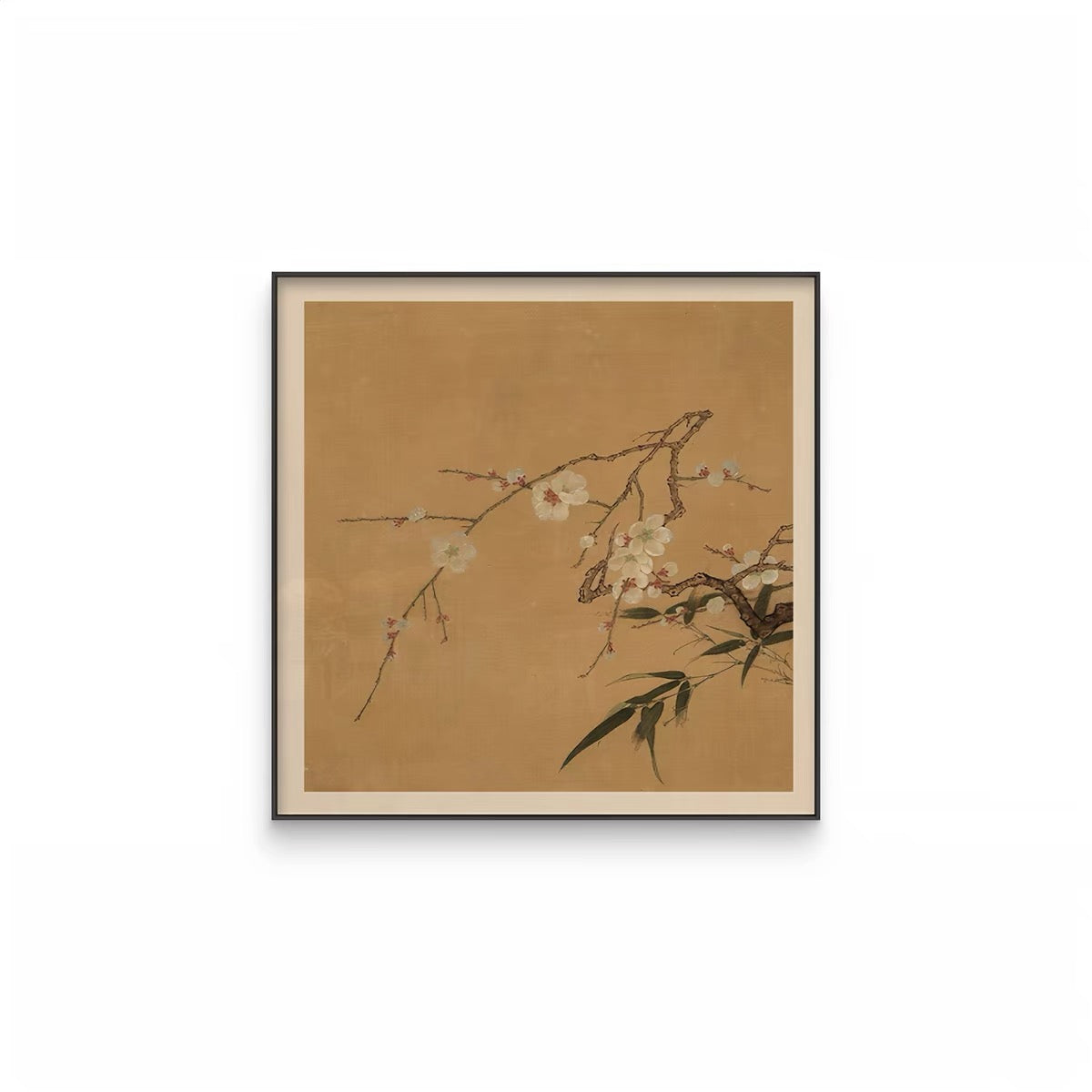 Song Dynasty Scholar Wall Art – Wabi-Sabi Literary Gallery Collection with Premium Wood Frame