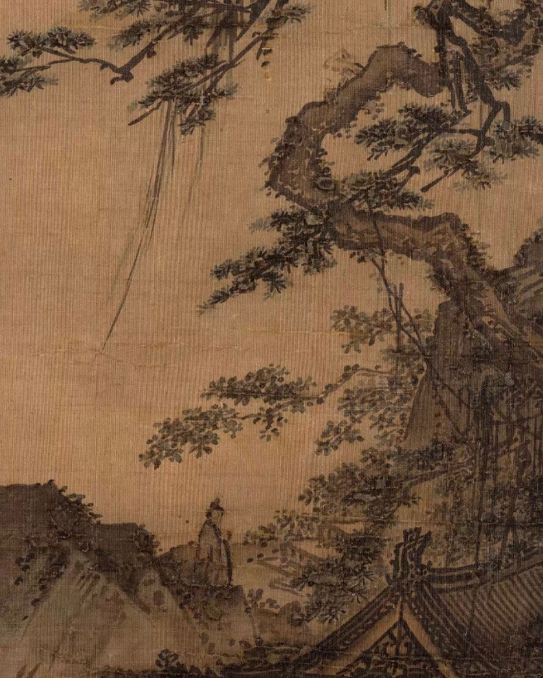 Song Dynasty Scholar Wall Art – Wabi-Sabi Literary Gallery Collection with Premium Wood Frame