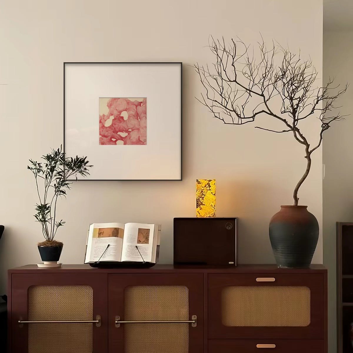 "Stone of Stillness" Wabi-Sabi Wall Art – Minimalist Stone Gallery Collection with Premium Wood Frame