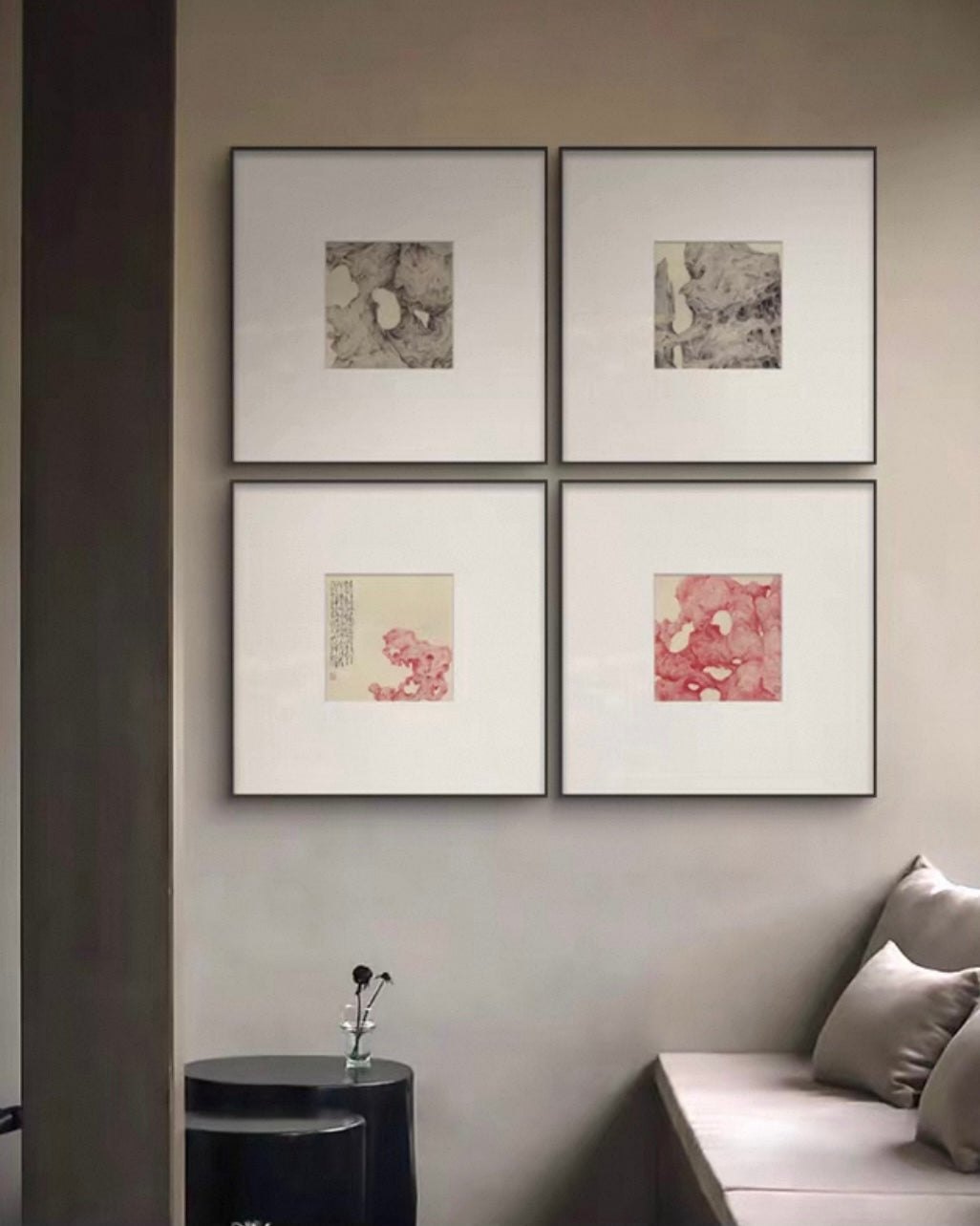 "Stone of Stillness" Wabi-Sabi Wall Art – Minimalist Stone Gallery Collection with Premium Wood Frame