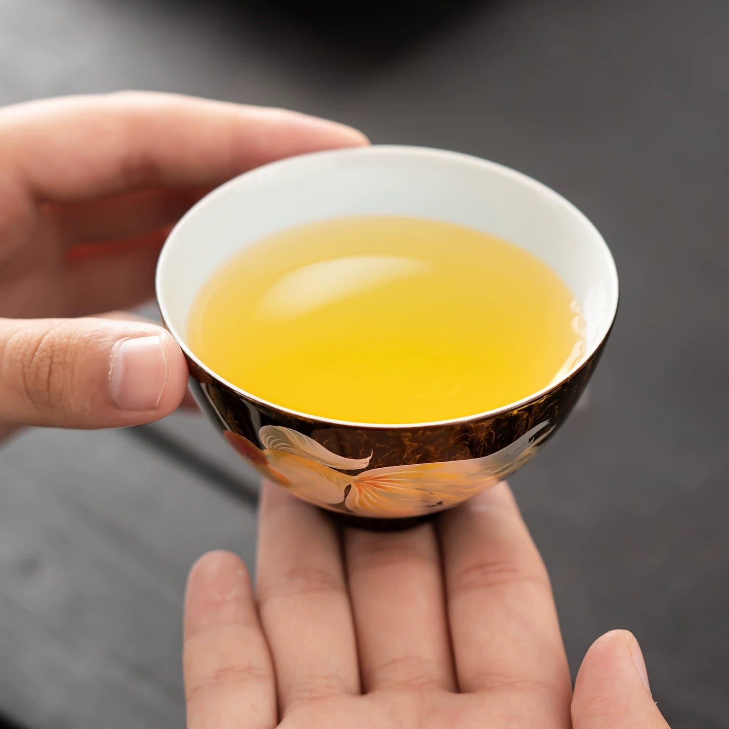 The Imperial Current | Hand-Painted Goldfish Lacquerware Master Cup