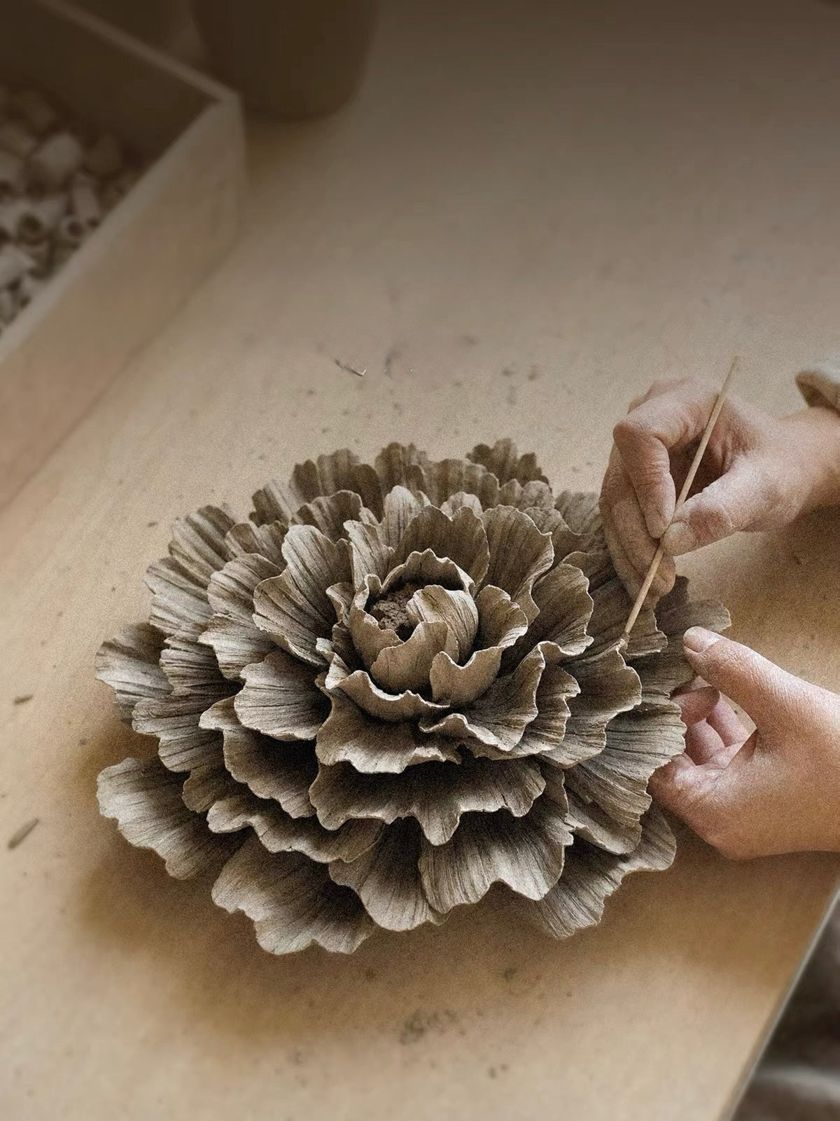 Collector's Edition Handcrafted Ceramic Flower Incense Holder – Artisan Sculpture for Refined Interiors