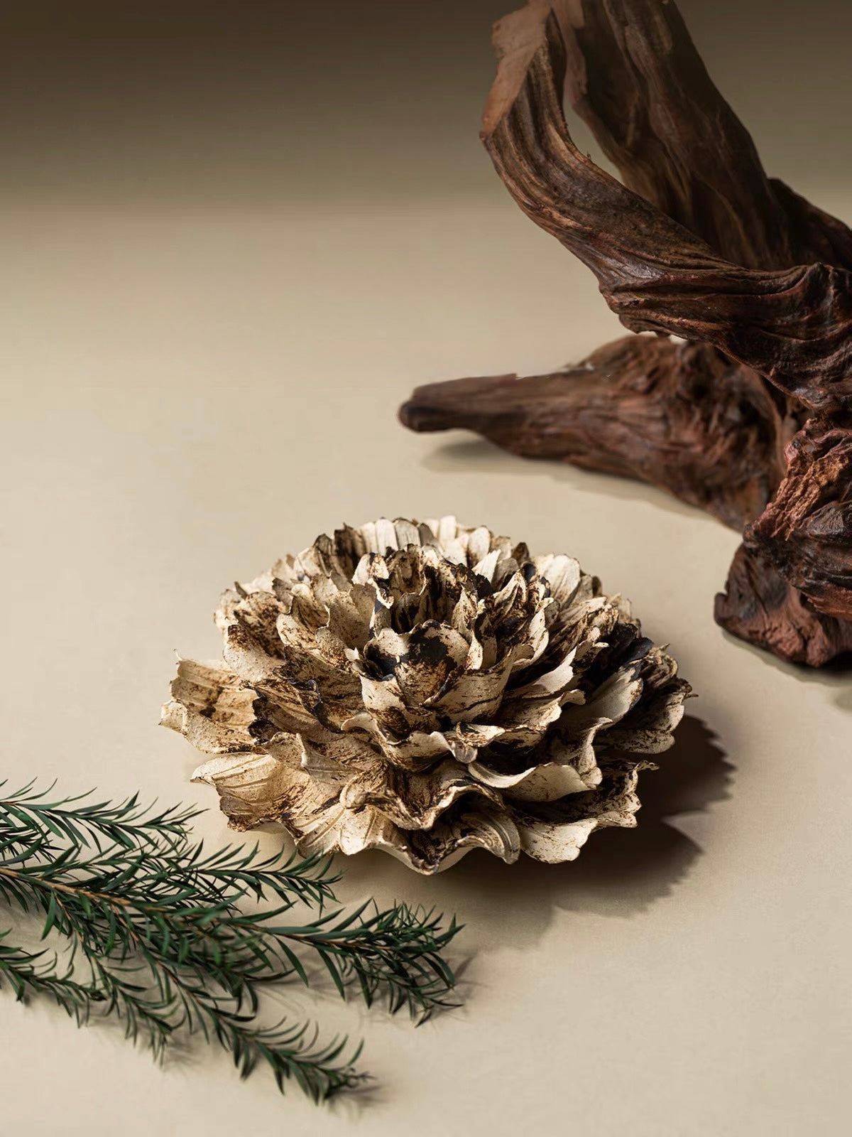 Collector's Edition Handcrafted Ceramic Flower Incense Holder – Artisan Sculpture for Refined Interiors