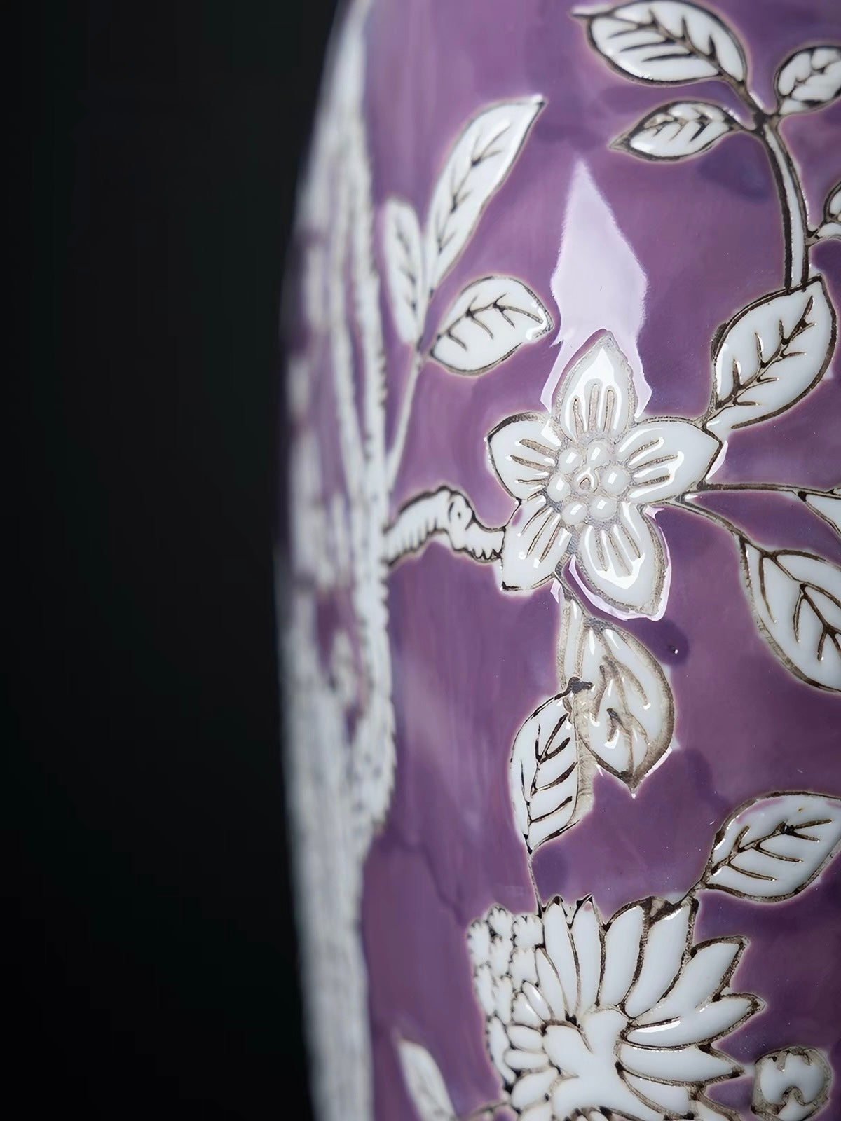 "Phoenix of Auspicious Dawn" Handcrafted Relief Ceramic Vase – Sculptural Collector's Edition