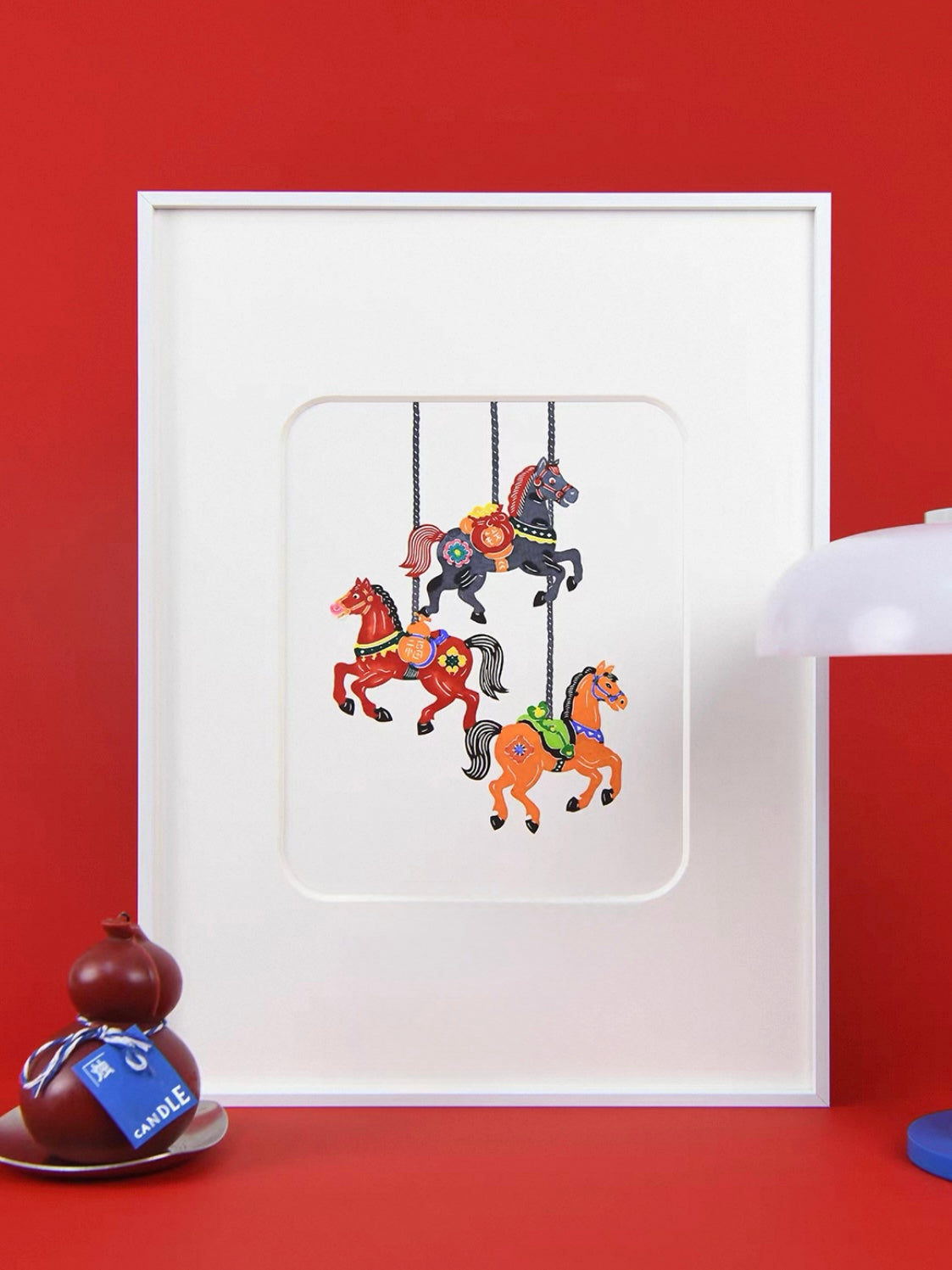 Handcrafted Galloping Horses Papercut Wall Art – Artisan Decorative Artwork