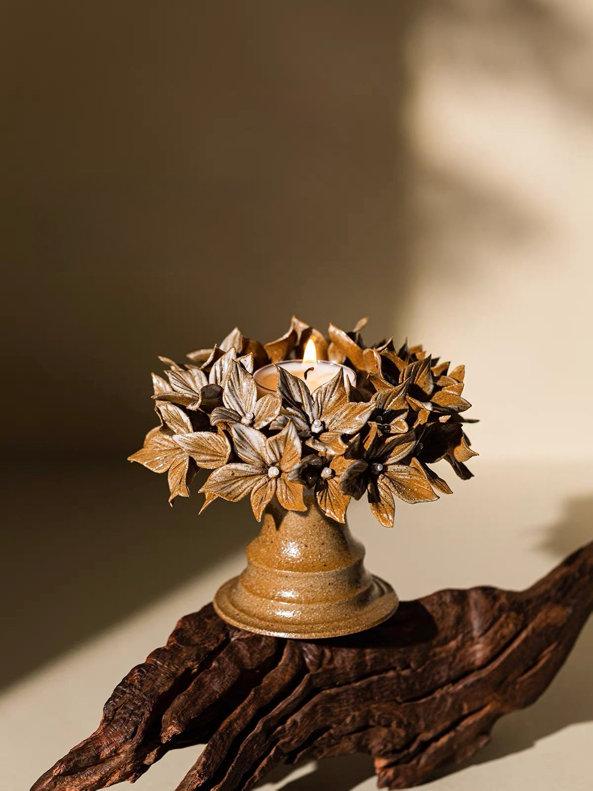 Garden in Bloom Ceramic Candle Holder