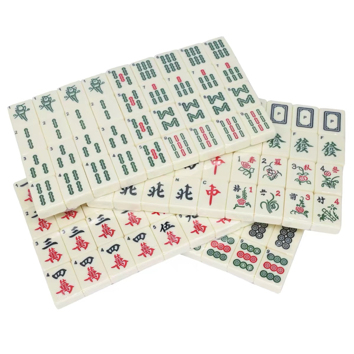 Vintage Travel Mahjong Set with English Guide