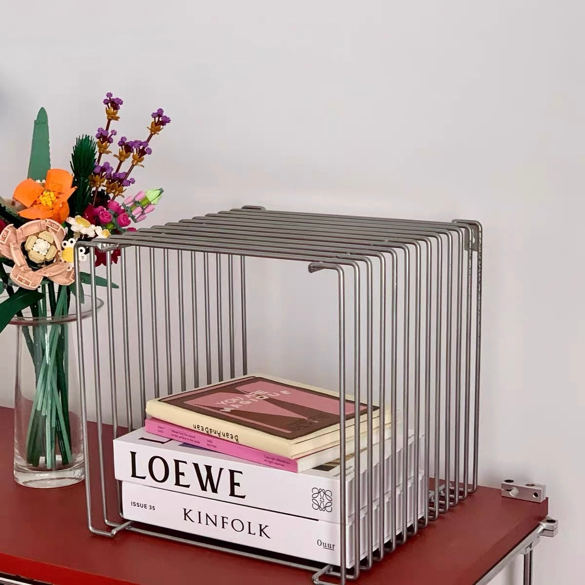 Gridline Metal Cube Side Table