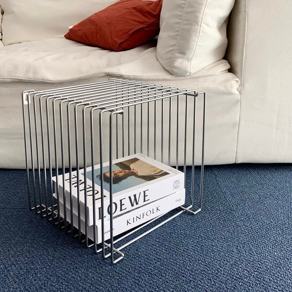 Gridline Metal Cube Side Table