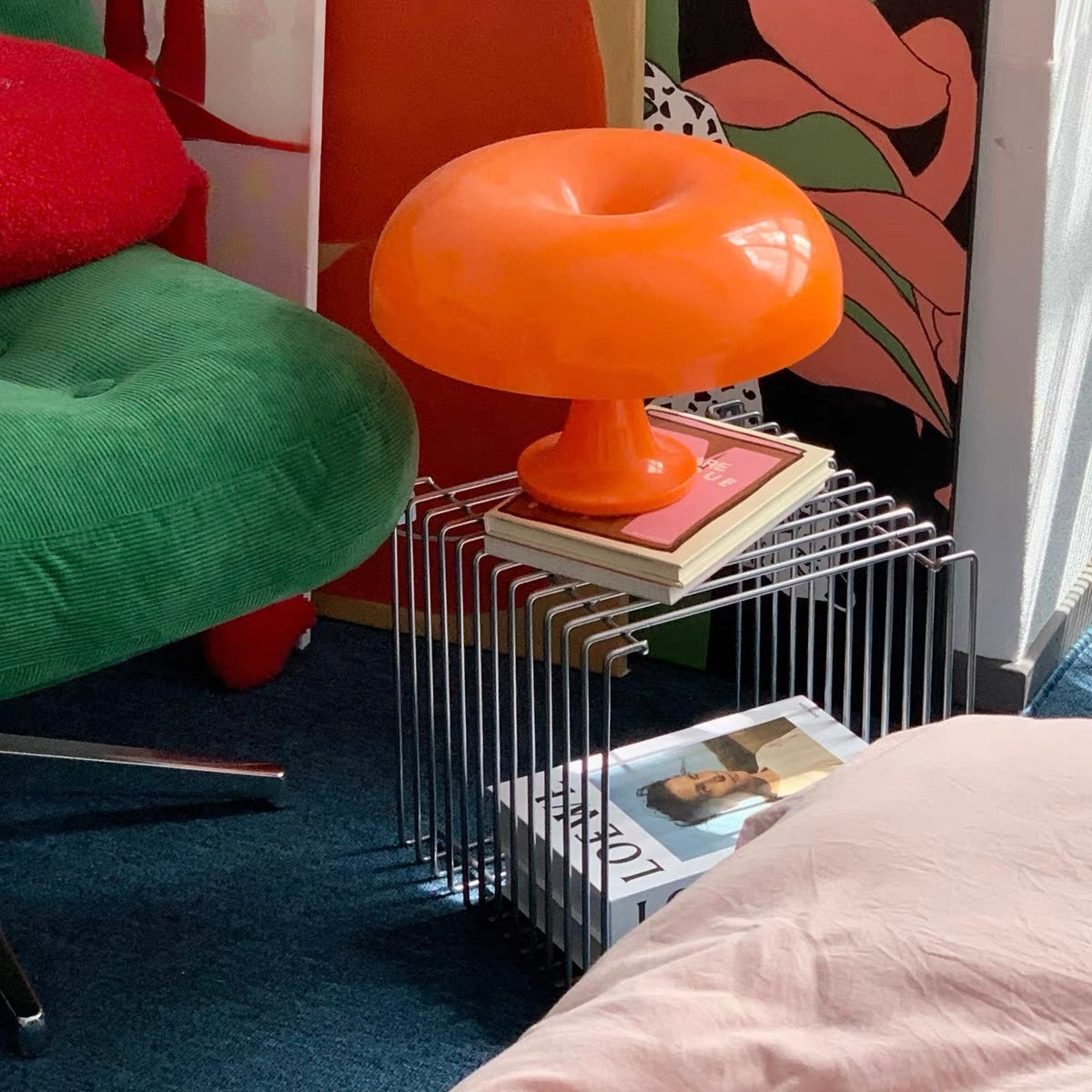 Gridline Metal Cube Side Table