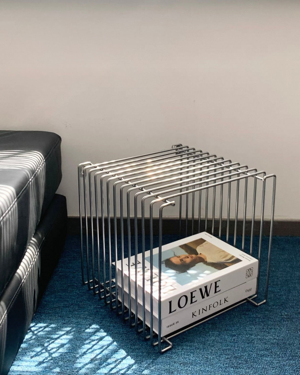 Gridline Metal Cube Side Table