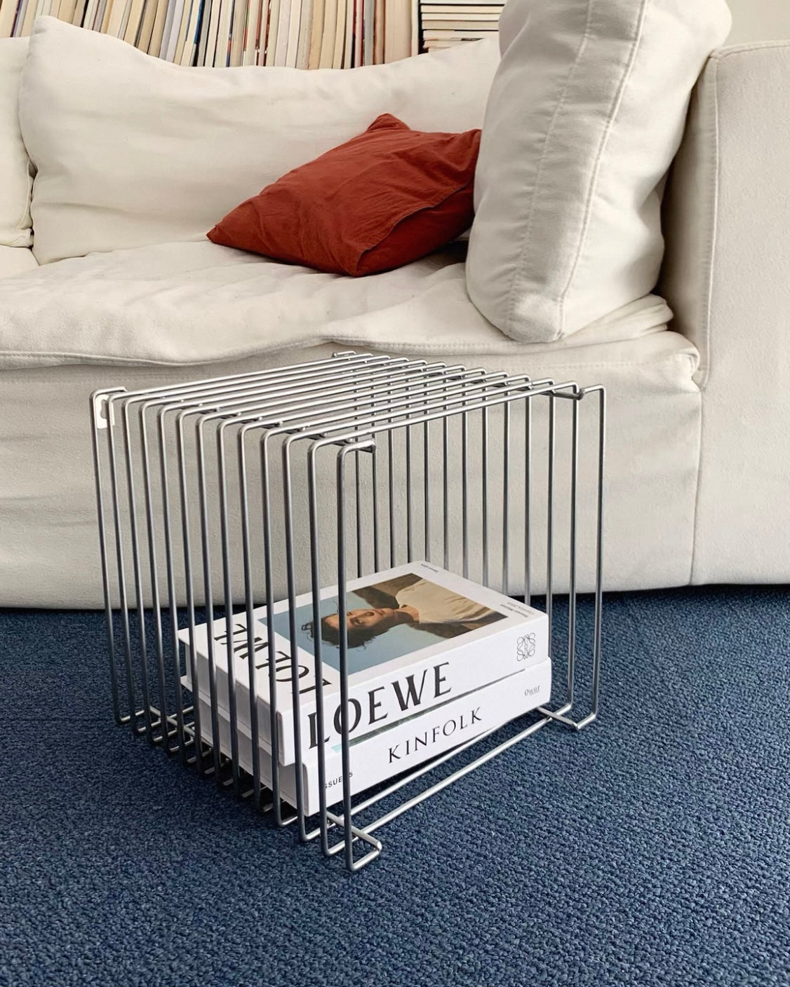 Gridline Metal Cube Side Table