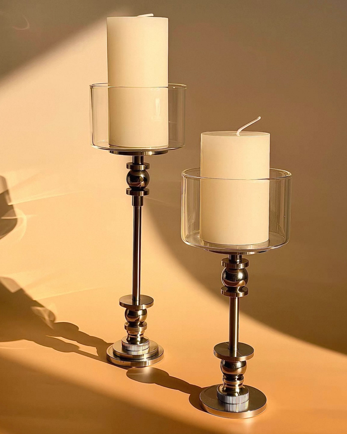 Lumen Glass and Metal Candle Holder