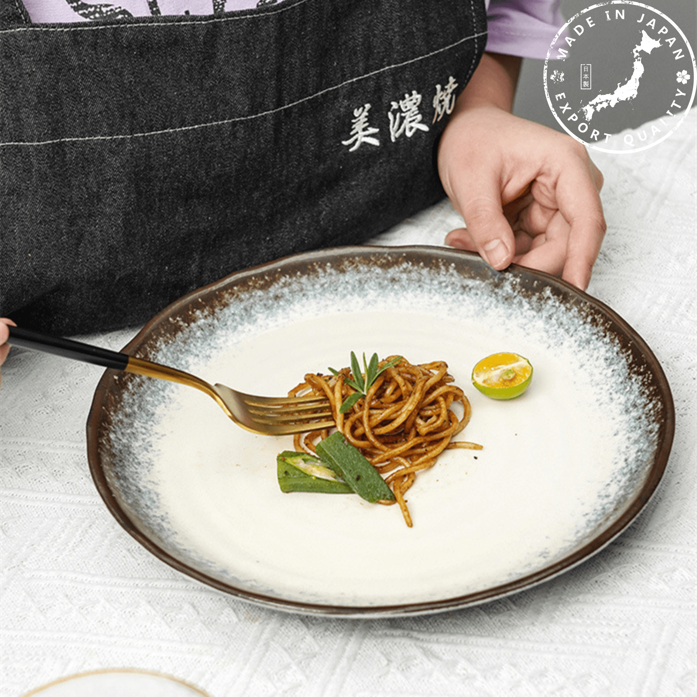 Japanese Mino Ware Handcrafted Kiln-Altered Ceramic Plates – Where Fire and Earth Create Art