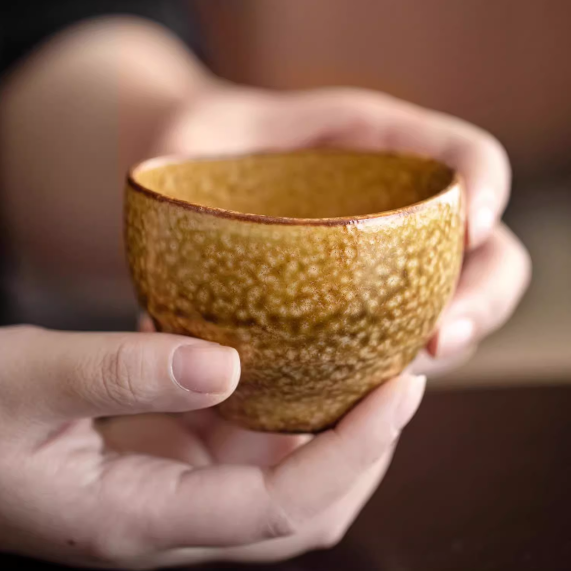 Mino Ware "Autumn Harmony" Tea Cup Set of Five – A Celebration of Seasonal Beauty